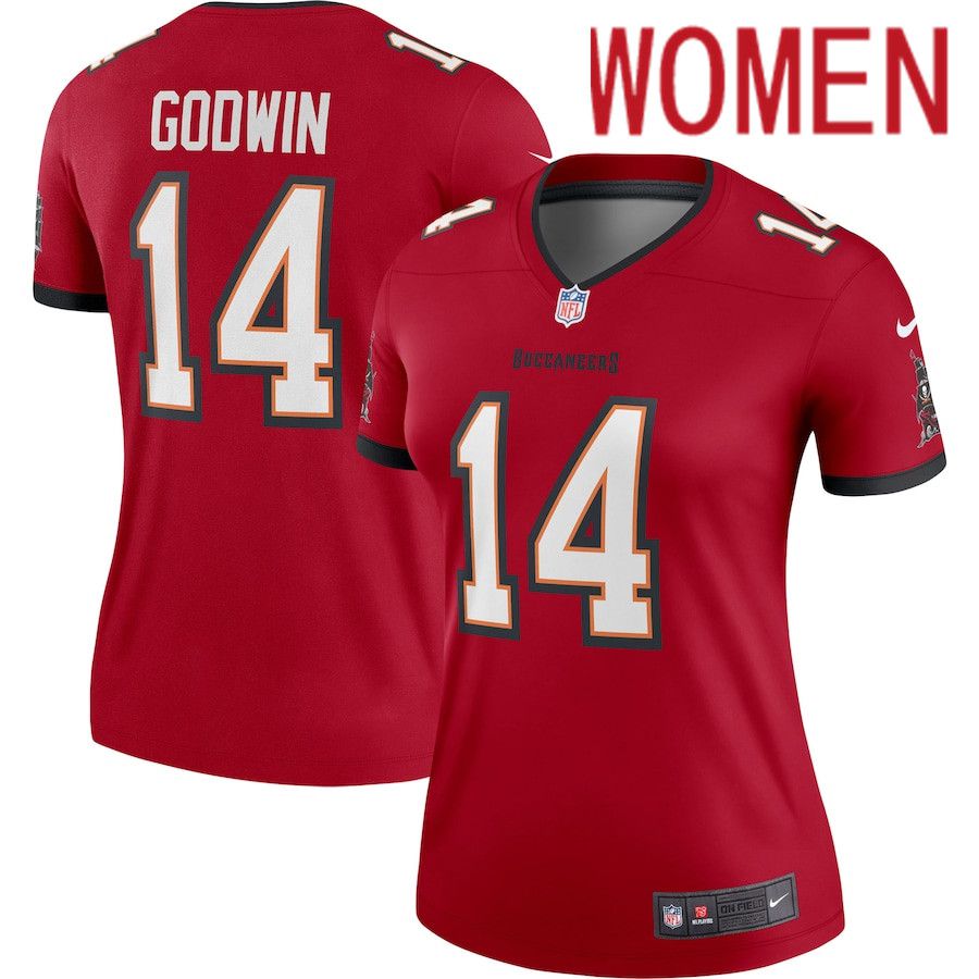 Women Tampa Bay Buccaneers #14 Chris Godwin Nike Red Legend NFL Jersey->women nfl jersey->Women Jersey